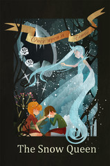 Snow Queen, Kai and Gerda fairy tale illustration