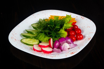 Fresh vegetables plate