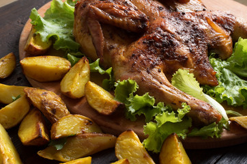 Whole roasted chicken