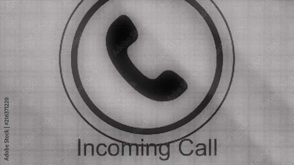 Poster phone ring icon animation. incoming call. animation call icon. handmade scribble animation of a phon