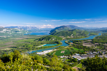 Fototapeta na wymiar Panoramic view of rural France