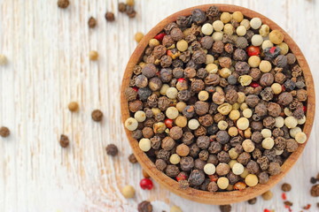 Peppercorn of different kinds