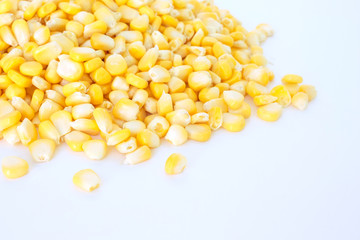 corn pile organic food nature on white background