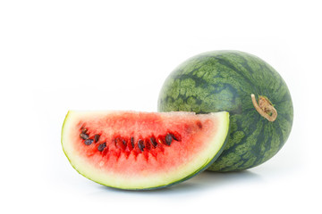 watermelon red slice on white background