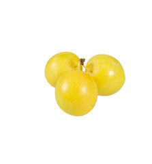 Plum fruit isolated on white background