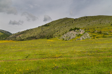 Scenic landscape view in Albanian mountain, Lure