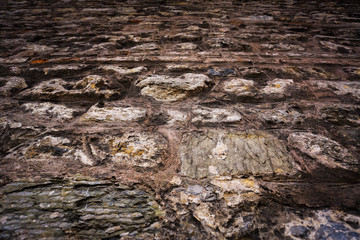 Part of a stone wall, for background or texture.