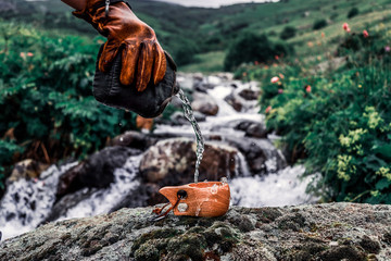 Drinking water in the river
