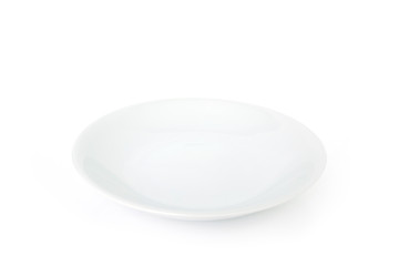 white plate empty on white background