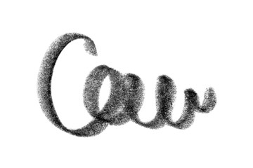 Grunge graphite pencil texture, isolated on white background