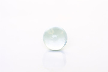 Fototapeta na wymiar glass ball sphere decoration on white background