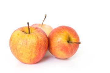 red apple on white background