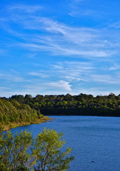 Fototapeta na wymiar Landscape view of water reserve