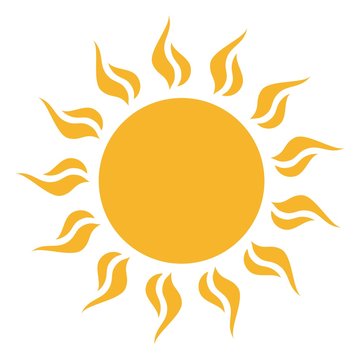 Sonne icon tribal als Vektor auf einem isolierten Hintergrund