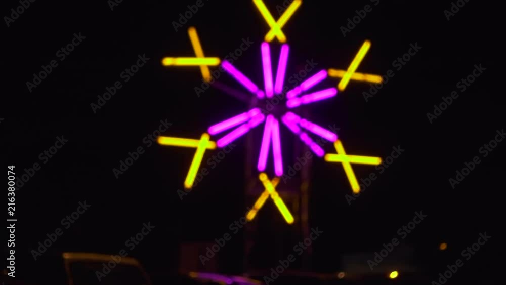 Canvas Prints blurred abstract background lights at night in the amusement park
