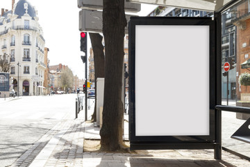 Blank advertisement mock up - obrazy, fototapety, plakaty