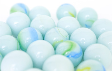 glass ball sphere decoration on white background