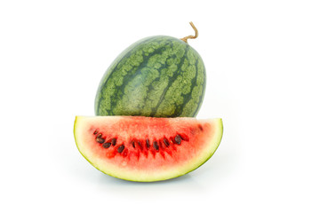 watermelon red slice on white background