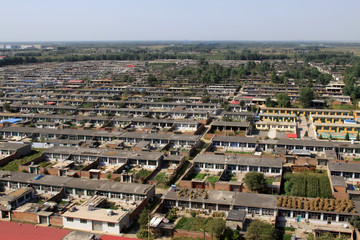 overlooking cottage in the country, in China