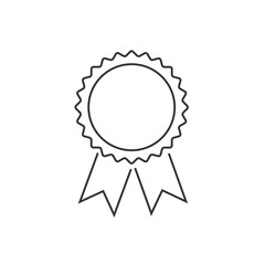 Ribbons award icon isolated on white background. Silhouette image. Vector illustration.
