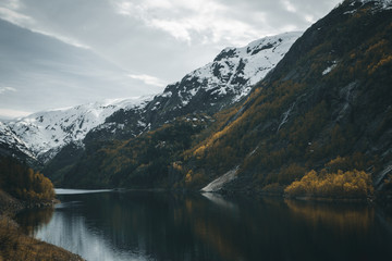 Fototapeta na wymiar Norwegian landscape, Latefossen