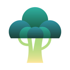 Broccoli gradient illustration