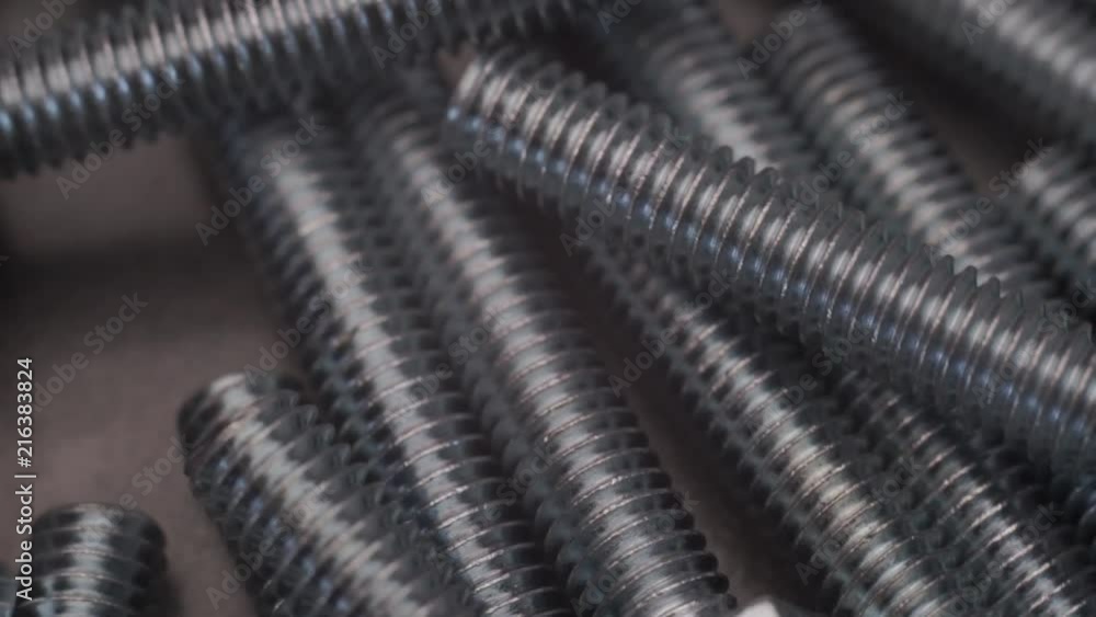 Aufkleber screw rotation 360 degrees. macro view.