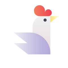 Chicken gradient illustration