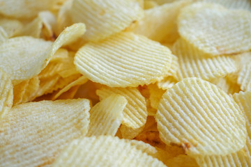 crispy potato chips snack texture background