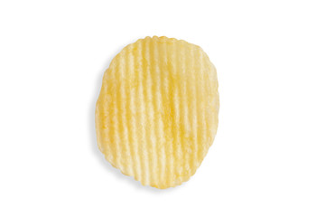 potato chip isolated on white background with clipping path
