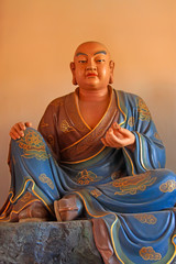 buddhism bodhisattva statues in a temple