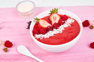 Smoothie bowls. Healthy breakfast bowl