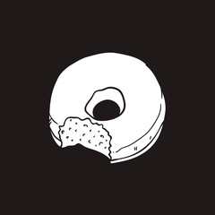 doodle doughnut vector illustration