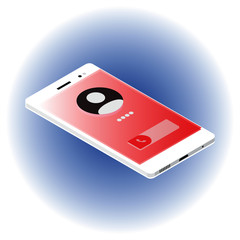 Isometric phone illustration