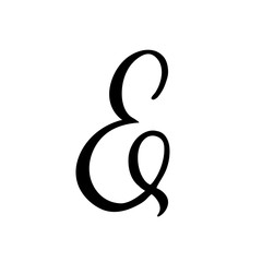 Obraz premium Hand drawn ampersand. Perfect design for greeting cards, posters, T-shirts, banners, print invitations.