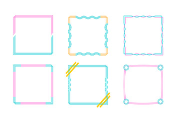 Frame border line page vector simple. Modern vector frame minimalism
