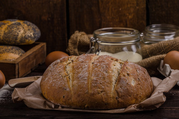 Homemade bread, product photo