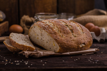 Homemade bread, product photo