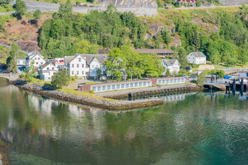 Fototapeta na wymiar Pier on the bottom of the fjord IV
