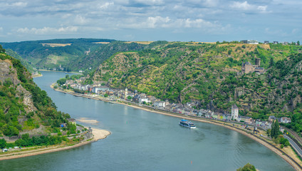 Fototapeta na wymiar Panorama am Rhein