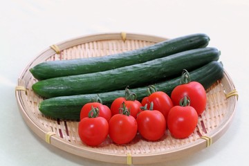 夏野菜（きゅうり, とまと）