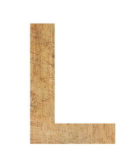 alphabet letter wood uppercase on white background