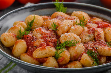 Gnocchi tomato sauce herbs