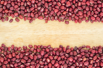 red bean seed vegetable nature on wood background