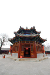 Obraz premium Manjusri Pavilion in the Zhengjue Temple in Old summer palace ruins park, Beijing, China