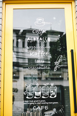 Cute Yellow Cafe Door