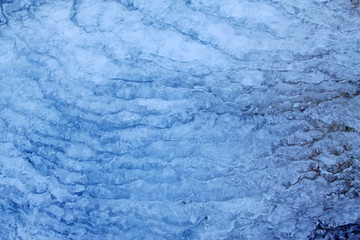 rocks in ice and snow