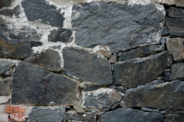 Texture of the masonry of the fortress wall