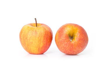 red apple on white background
