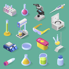 Laboratory equipment isometric design